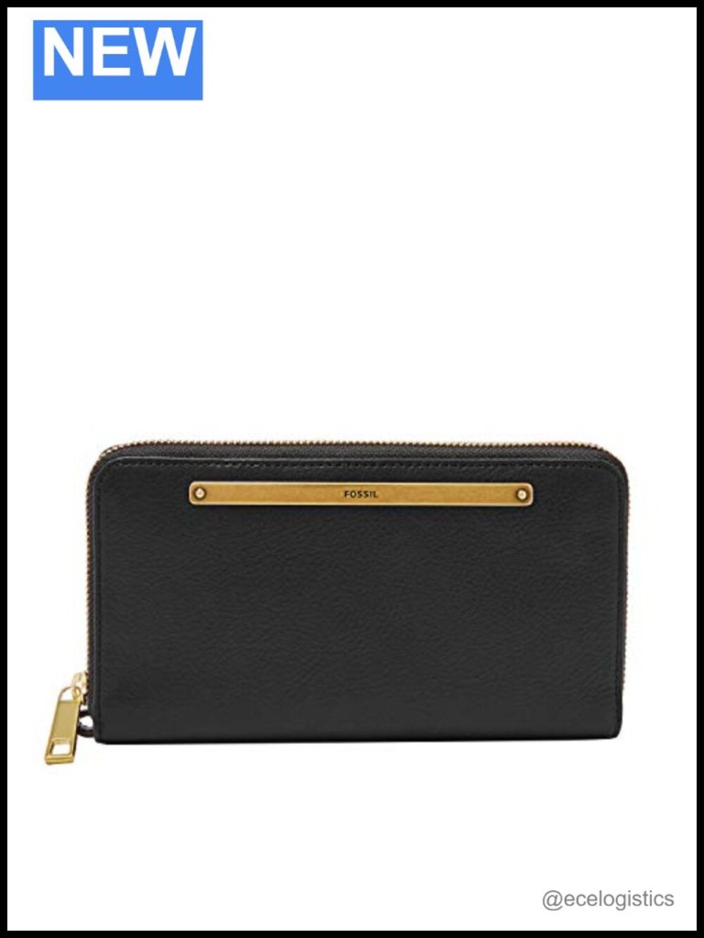 Genuine Leather Zip Around Clutch Wallet with Wristlet Strap for Women